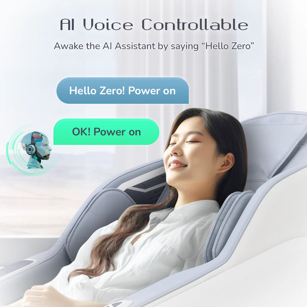 Averest 4D Massage Chair - AI Body Scan, Zero Gravity, 360° Heat, 28 Airbags, Voice Control - Grey