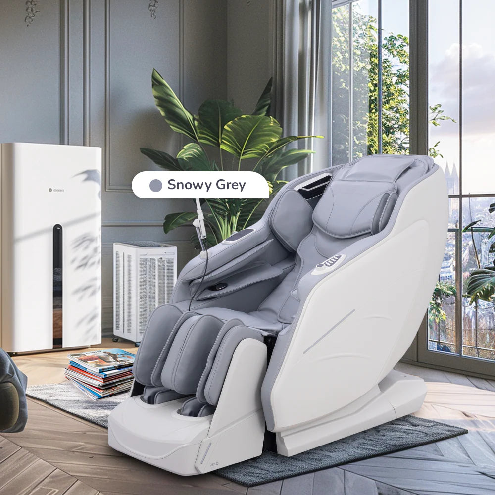 Averest 4D Massage Chair - AI Body Scan, Zero Gravity, 360° Heat, 28 Airbags, Voice Control - Grey