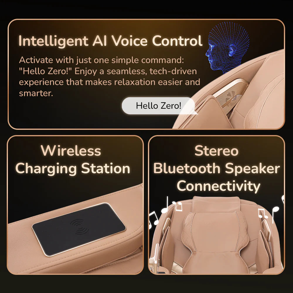 Essence Full Body Massage Chair | 3D Rollers | Zero Gravity | 18 Programs |  GuaSha Sole Therapy | AI Voice Control | Thermal Therapy