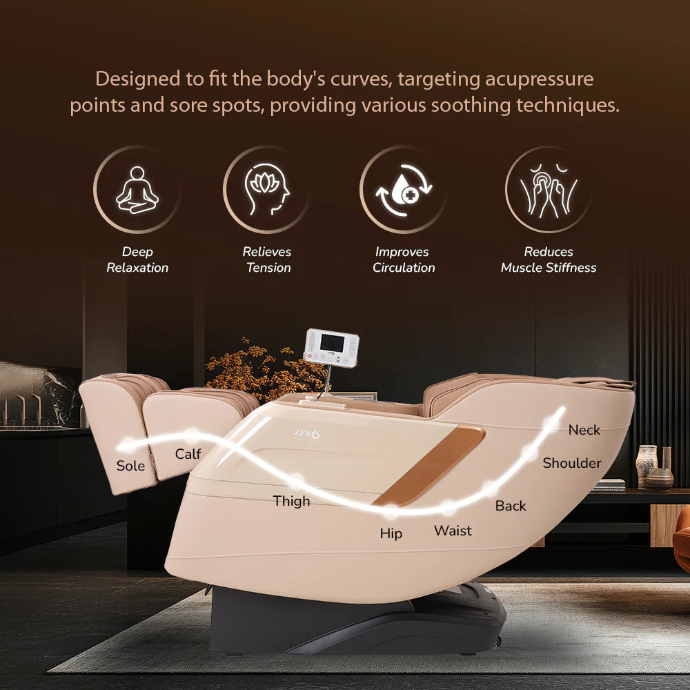 Essence Full Body Massage Chair | 3D Rollers | Zero Gravity | 18 Programs |  GuaSha Sole Therapy | AI Voice Control | Thermal Therapy