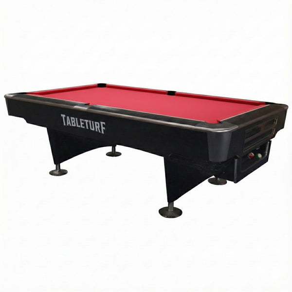 Pinnacle Premium Slate Solid Wood Billiard Table 8FT Black | TableTurf