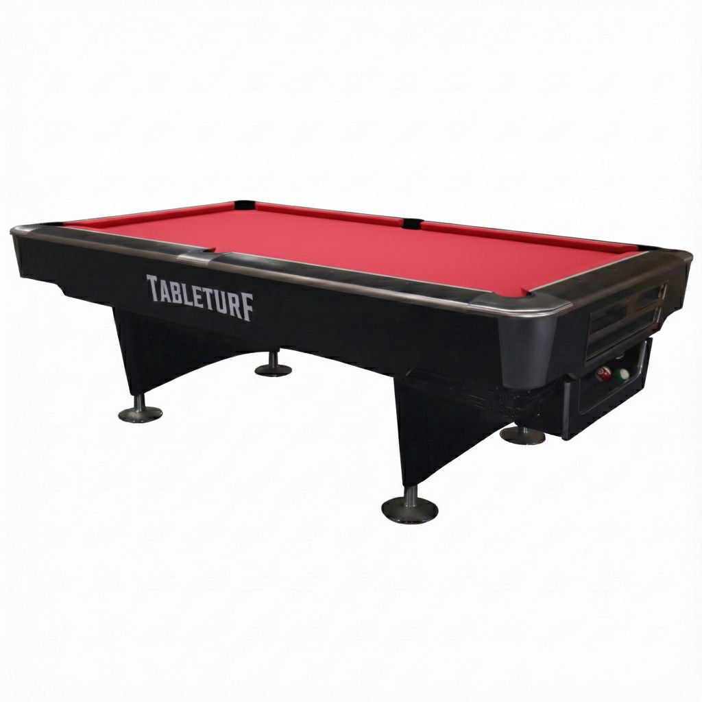 Pinnacle Premium Slate Solid Wood Billiard Table 8FT Black | TableTurf