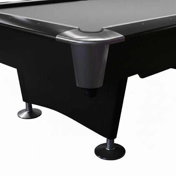 Pinnacle Premium Slate Solid Wood Billiard Table 8FT Black | TableTurf