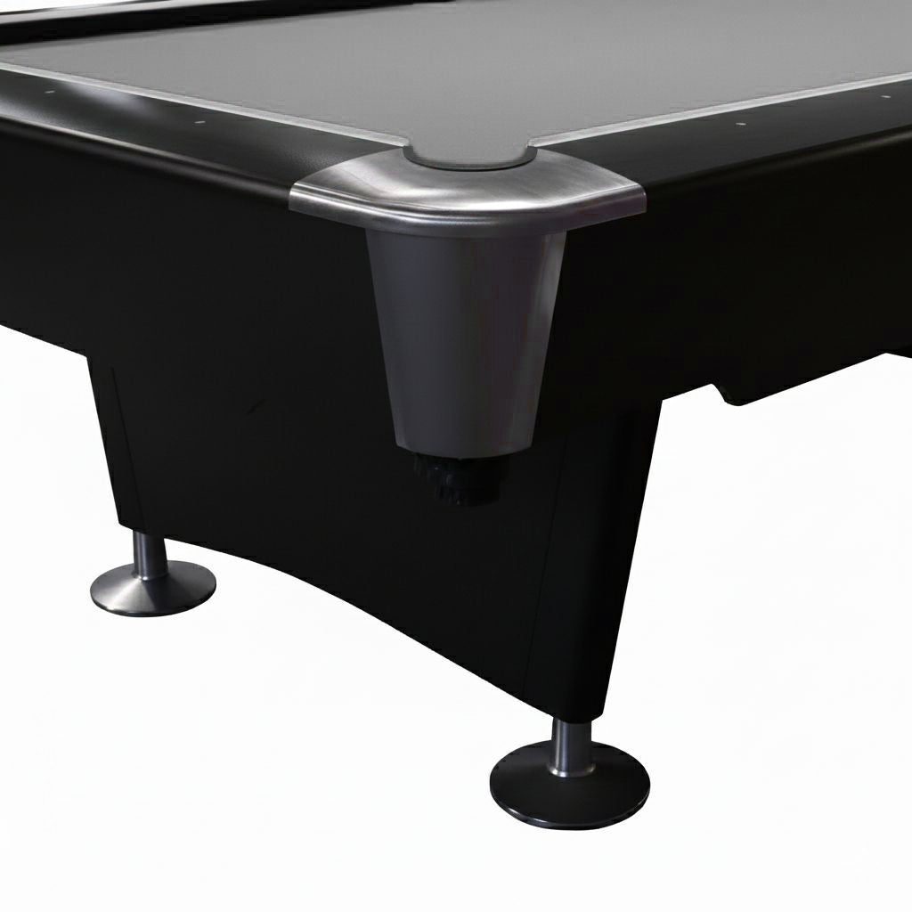 Pinnacle Premium Slate Solid Wood Billiard Table 8FT Black | TableTurf