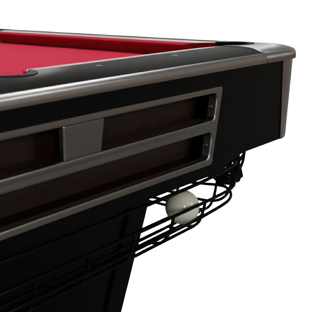Pinnacle Premium Slate Solid Wood Billiard Table 8FT Black | TableTurf