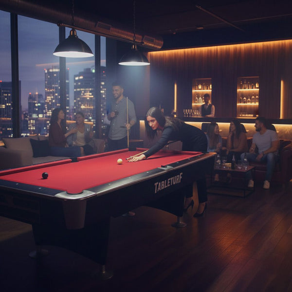 Pinnacle Premium Slate Solid Wood Billiard Table 8FT Black | TableTurf