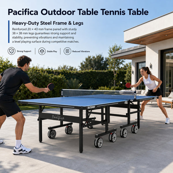 Stag Pacifica Outdoor Table Tennis Table – Blue