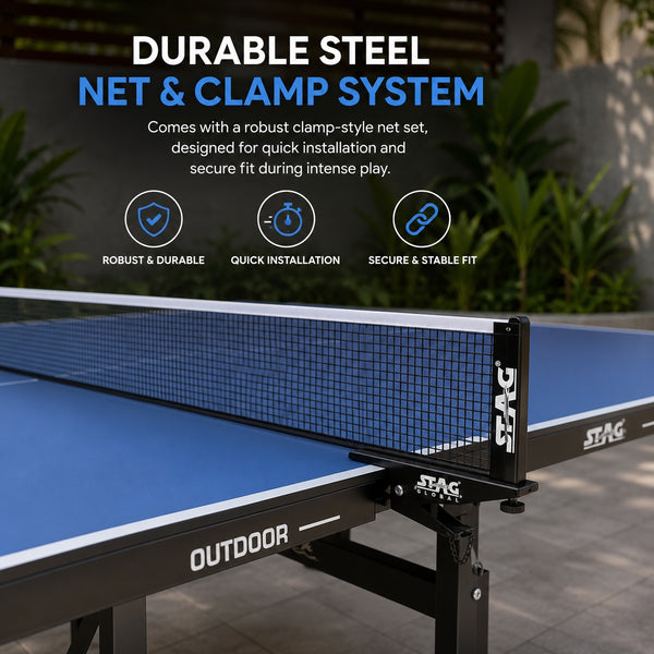 Stag Pacifica Outdoor Table Tennis Table – Blue