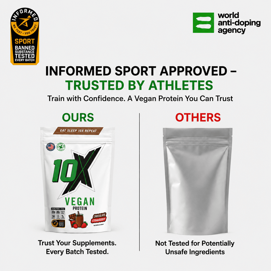 10X Athletic Vegan Protein | 20g Plant-Based Protein | 580 gms