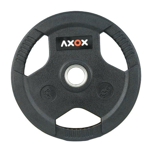 3-Grip Rubber Weight Plate 15Kg With Pvc Label