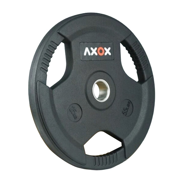 3-Grip Rubber Weight Plate with PVC Label - 25kg