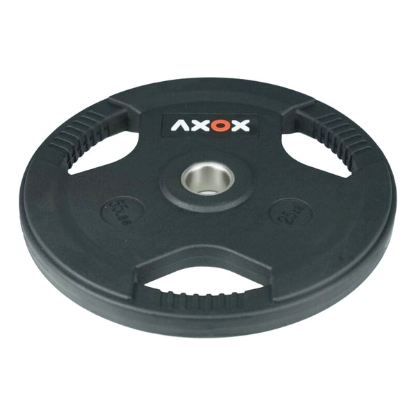 3-Grip Rubber Weight Plate with PVC Label - 25kg