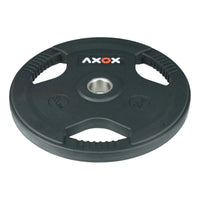 3-Grip Rubber Weight Plate with PVC Label - 25kg