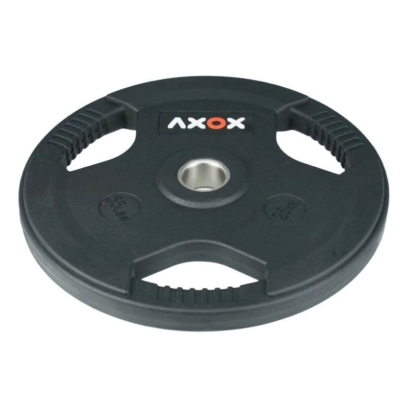 3-Grip Rubber Weight Plate with PVC Label - 25kg