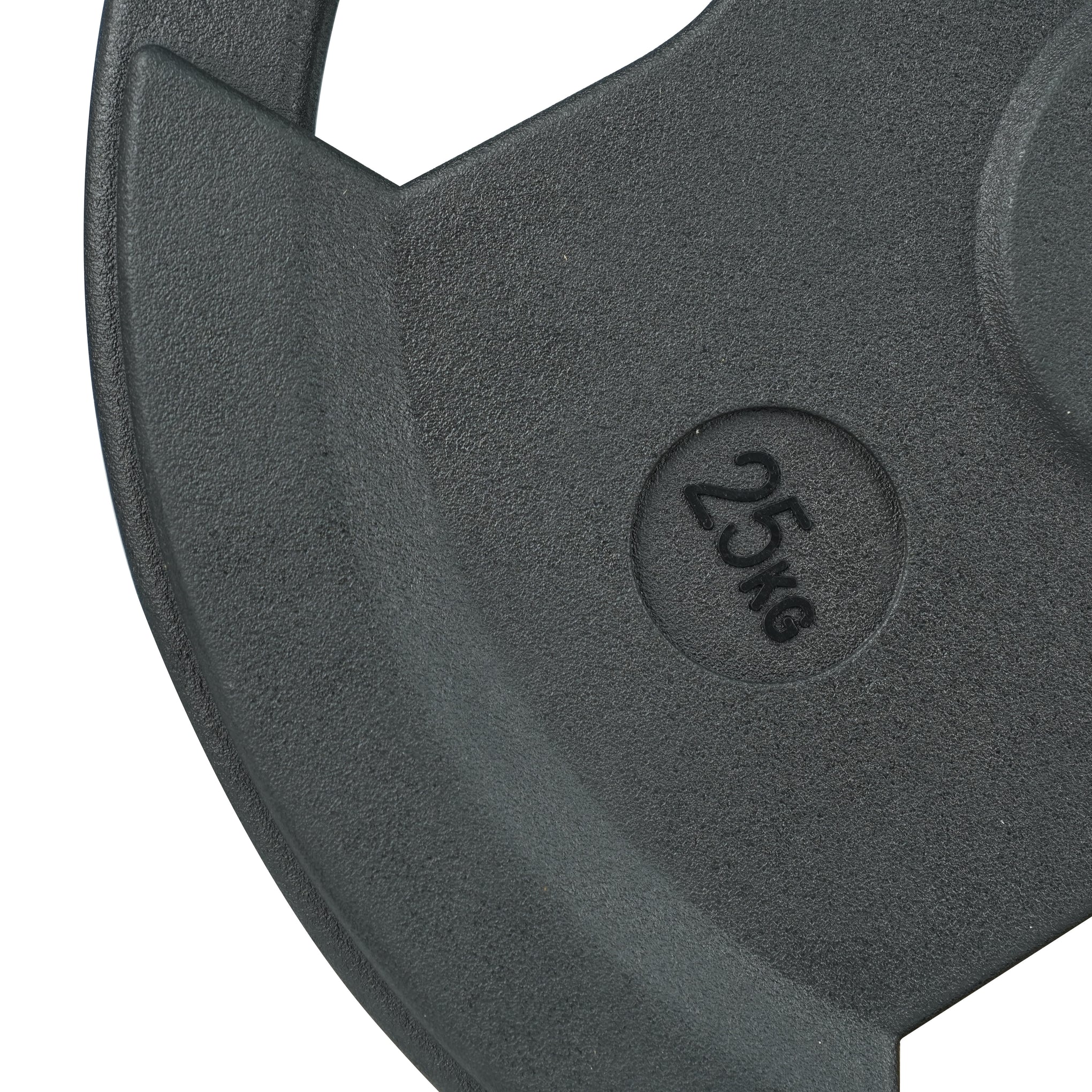 3-Grip Rubber Weight Plate with PVC Label - 25kg