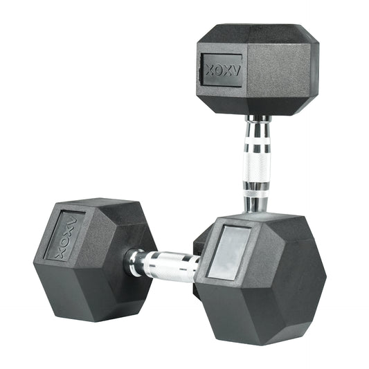 Hex Rubber Dumbbell-Pair- 17-5K