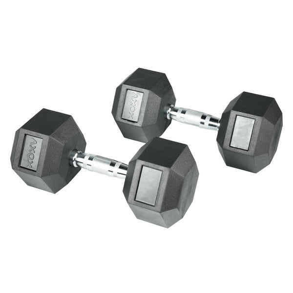 Hex Rubber Dumbbell - Pair 2.5kg