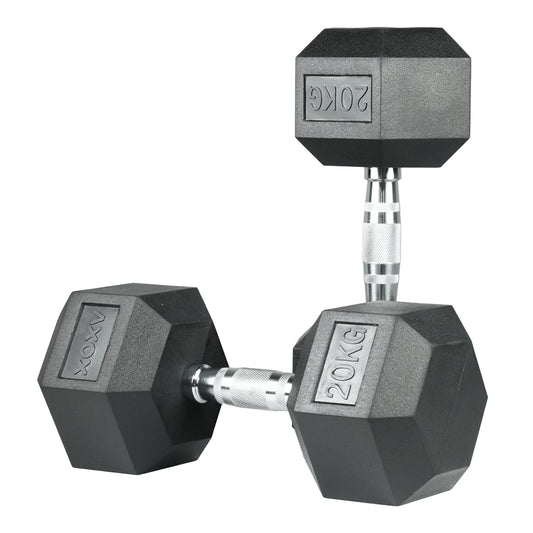 Hex Rubber Coated Dumbbell 20 KG 