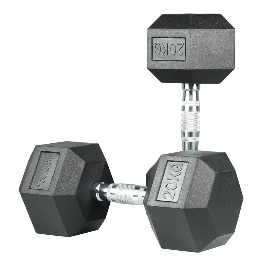 Hex Rubber Coated Dumbbell 20 KG 