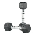 Hex Rubber Coated Dumbbell - Single 2kg