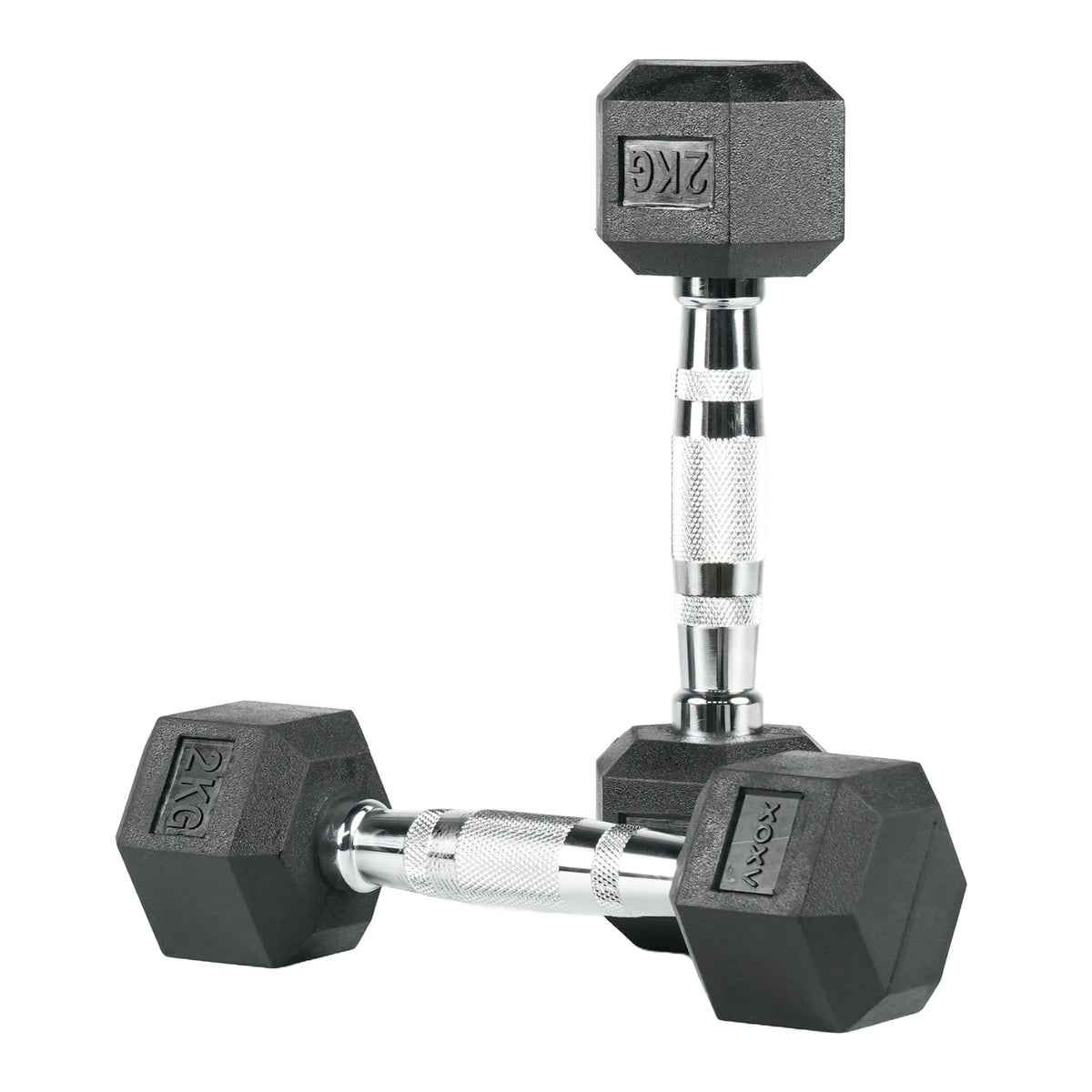Hex Rubber Coated Dumbbell - 2 KG