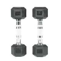 Hex Rubber Coated Dumbbell - Single 2kg