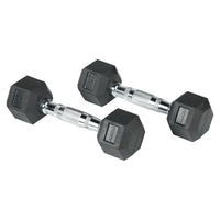 Hex Rubber Coated Dumbbell - Single 2kg
