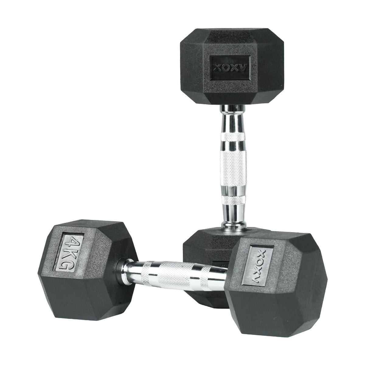 Hex Rubber Coated Dumbbell - 4 KG 