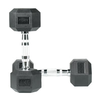 Hex Rubber Coated Dumbbell 4KG | Pair | Axox Fitness