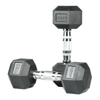 Hex Rubber Coated Dumbbell - 6KG 