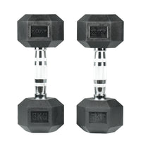 Hex Rubber Coated Dumbbell 6KG | Pair | Axox Fitness