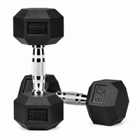 Axox Fitness Hex Rubber Coated Dumbbell – 8KG (Pair)