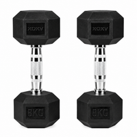 Axox Fitness Hex Rubber Coated Dumbbell – 8KG (Pair)