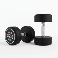 Round Rubber Dumbbell - Pair 37.5kg