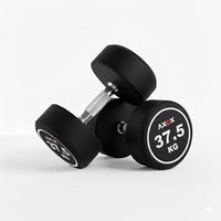 Round Rubber Dumbbell - Pair 37.5kg