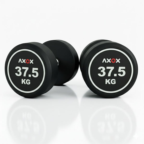 Round Rubber Dumbbell - Pair 37.5kg