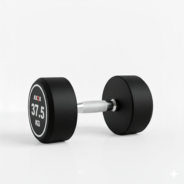 Round Rubber Dumbbell - Pair 37.5kg