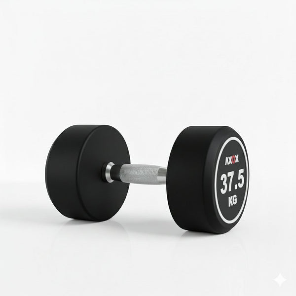 Round Rubber Dumbbell - Pair 37.5kg