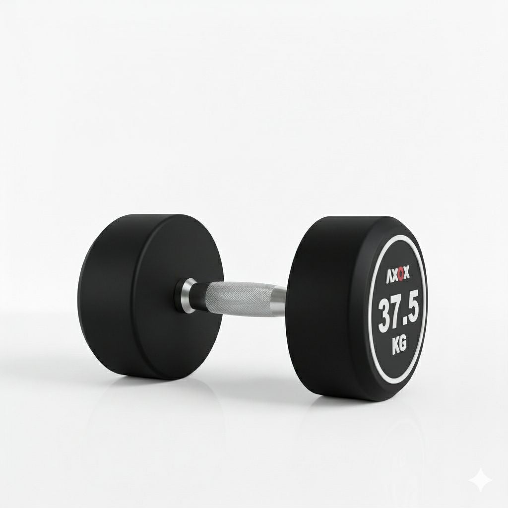 Round Rubber Dumbbell - Pair 37.5kg