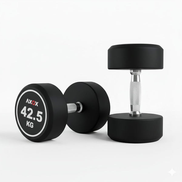Round Rubber Dumbbell - Pair 42.5kg
