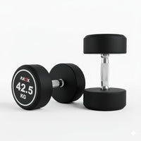 Round Rubber Dumbbell - Pair 42.5kg