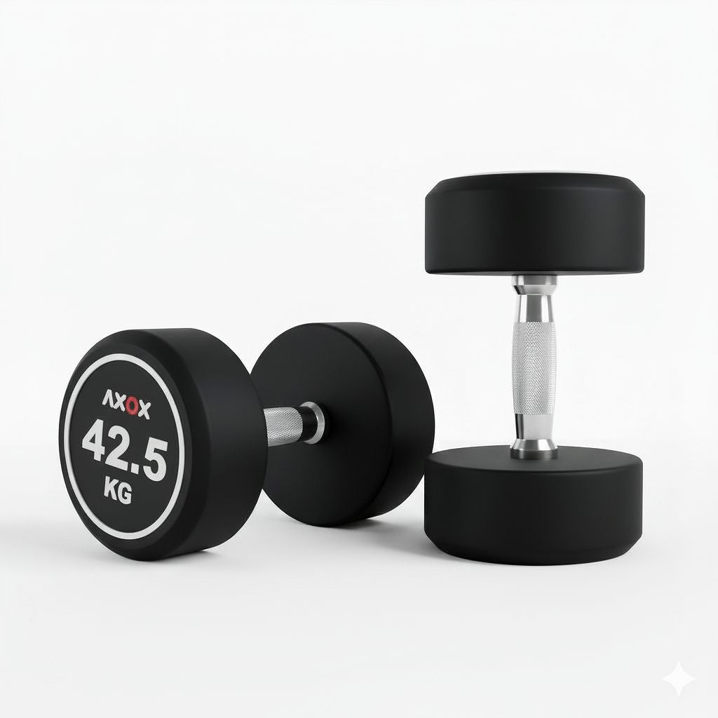 Round Rubber Dumbbell - Pair 42.5kg