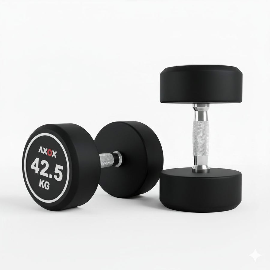 Round Rubber Dumbbell - Pair 42.5kg