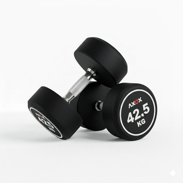 Round Rubber Dumbbell - Pair 42.5kg
