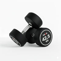 Round Rubber Dumbbell - Pair 42.5kg