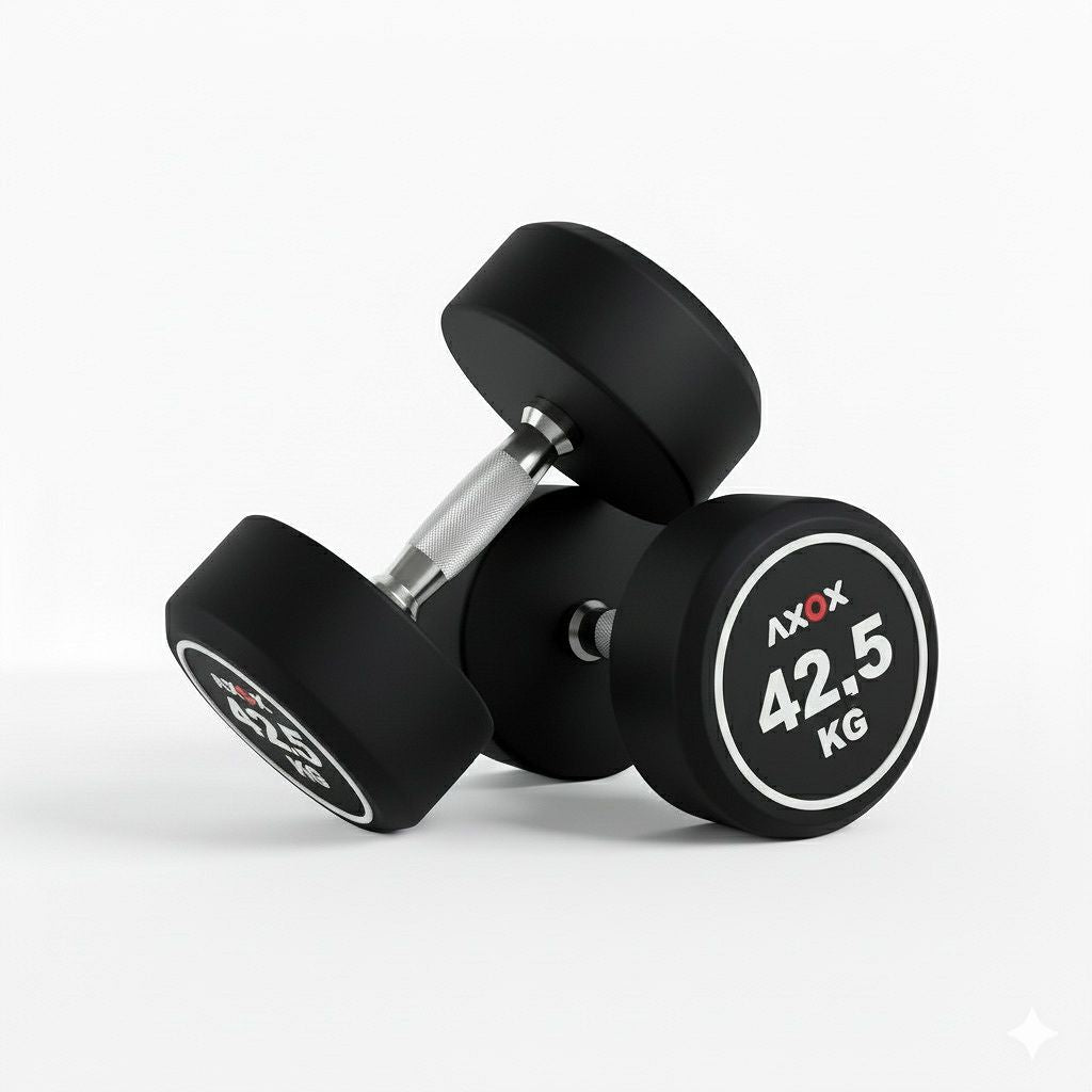 Round Rubber Dumbbell - Pair 42.5kg