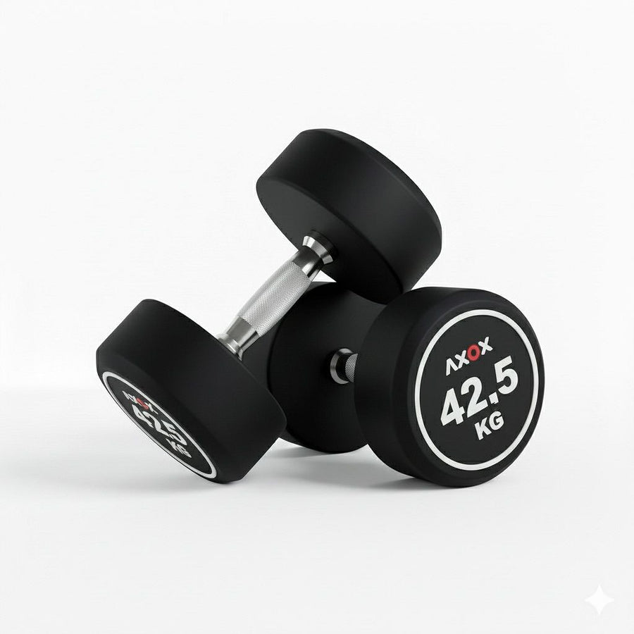 Round Rubber Dumbbell - Pair 42.5kg