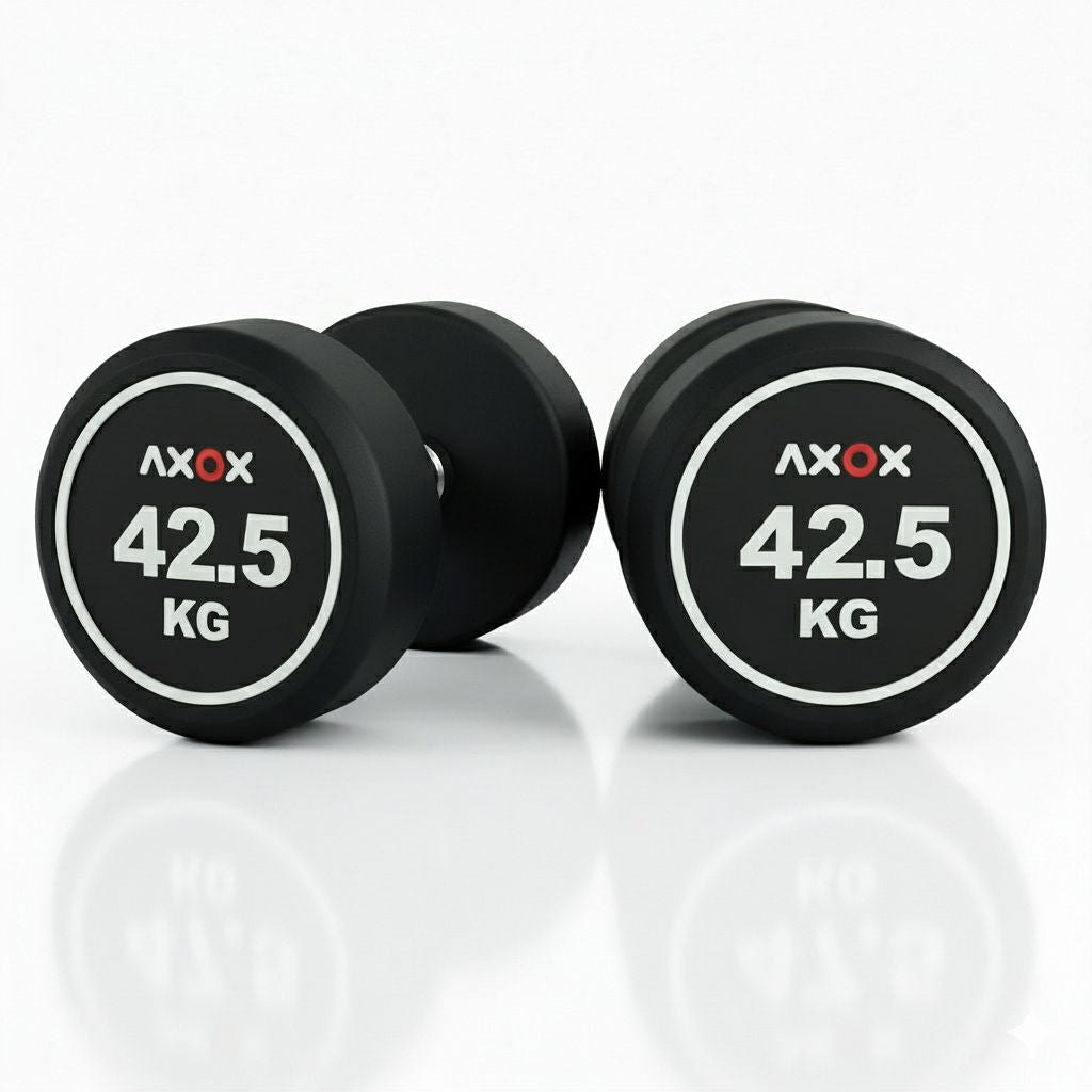 Round Rubber Dumbbell - Pair 42.5kg