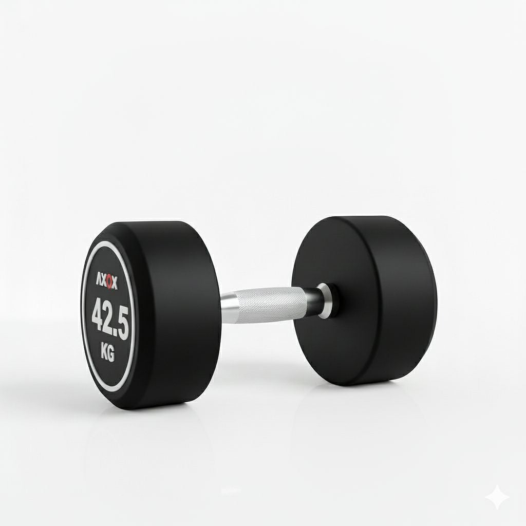 Round Rubber Dumbbell - Pair 42.5kg