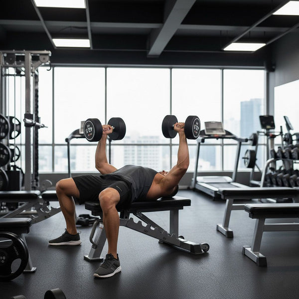 Round Rubber Dumbbell - Pair 42.5kg